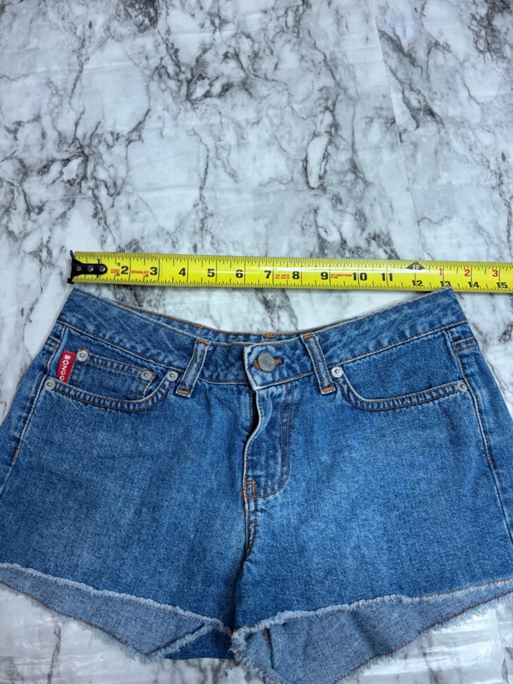 BONGO Y2K Blue Denim Cutoff Jean Shorts denim Back Pockets size 3 summer Bratz - Picture 7 of 7